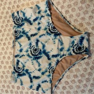 Kortni Jeane Blue Tie-Dye Swim Bottoms